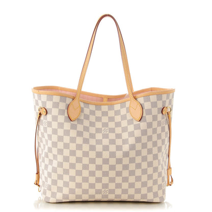 Louis Vuitton Damier Azur Neverfull MM Rose Ballerine 1 of 8