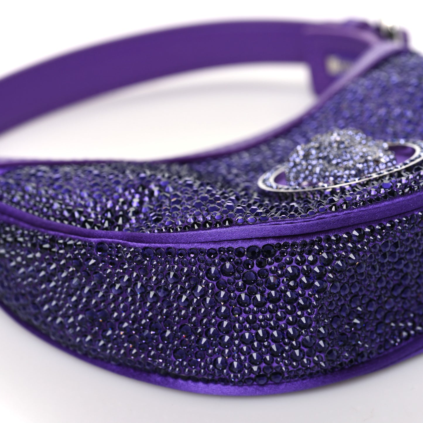 Crystal Repeat Mini Hobo Purple