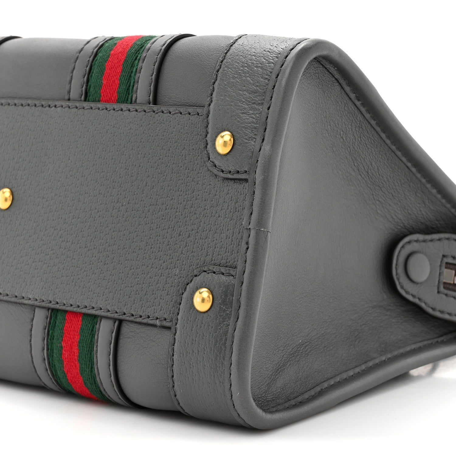 Gucci Koi Calfskin Small Bauletto Duffle Top Handle Bag Grey 9 of 11