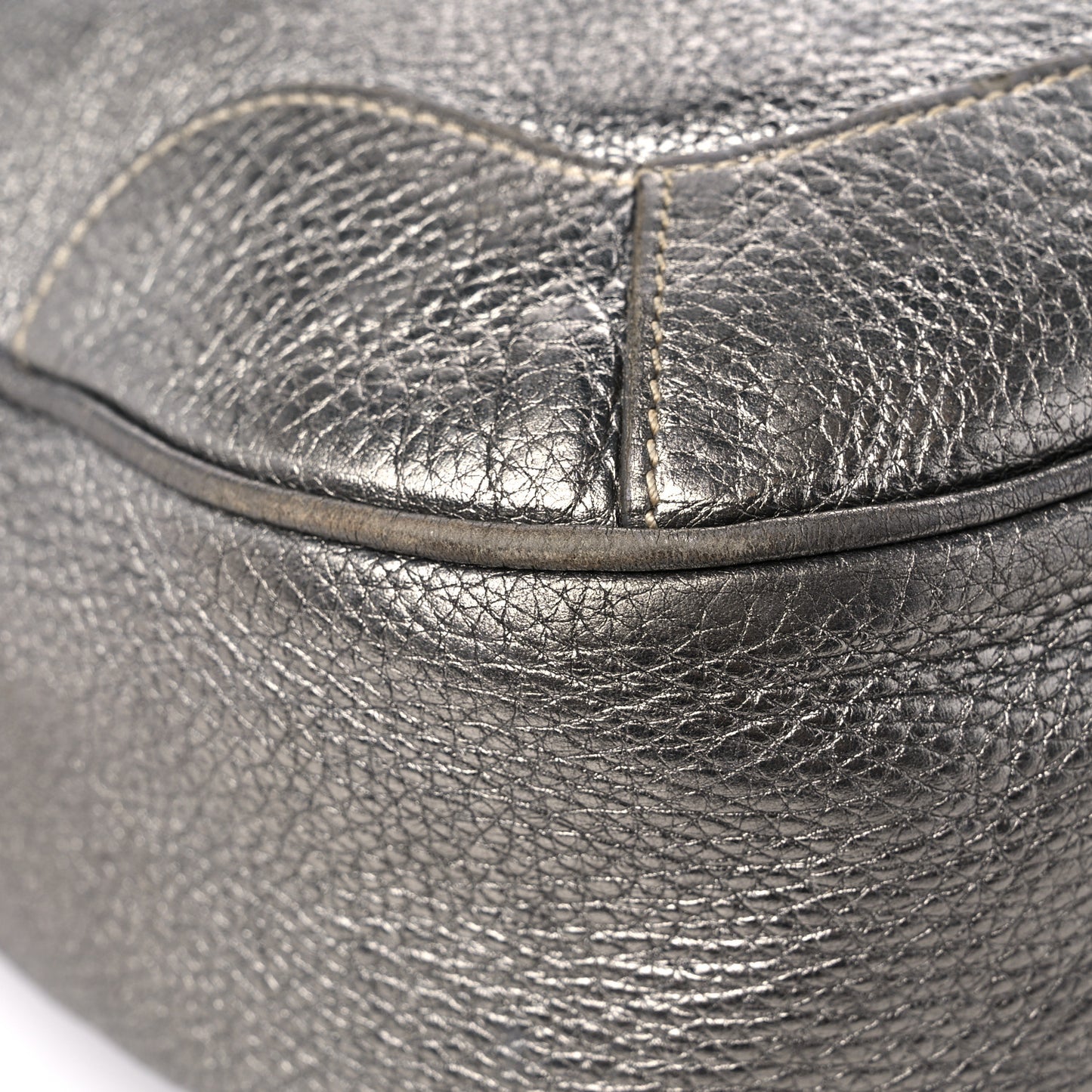 Metallic Vitello Daino Tote
