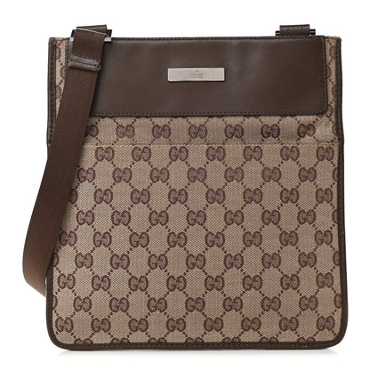 Gucci Monogram Messenger Crossbody Bag Dark Brown 1 of 9