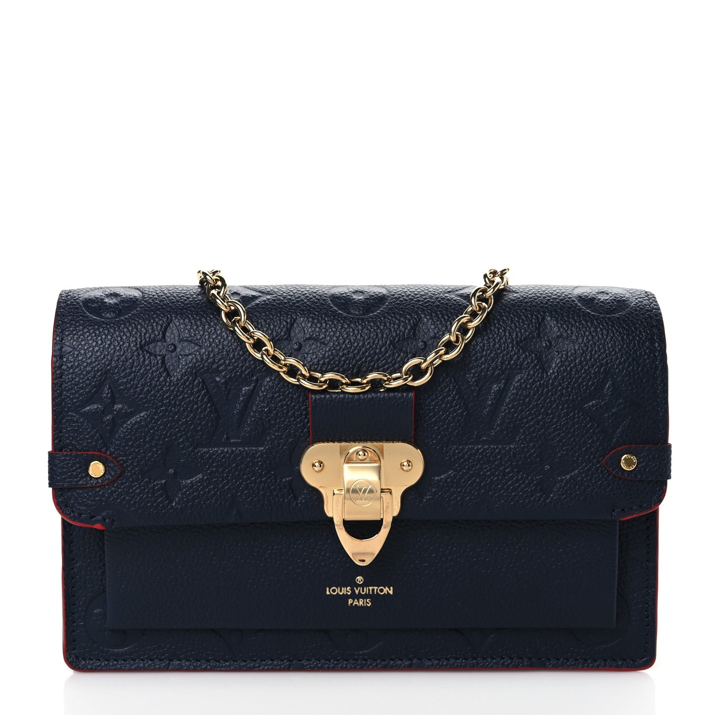 Empreinte Vavin Chain Wallet Marine Rouge