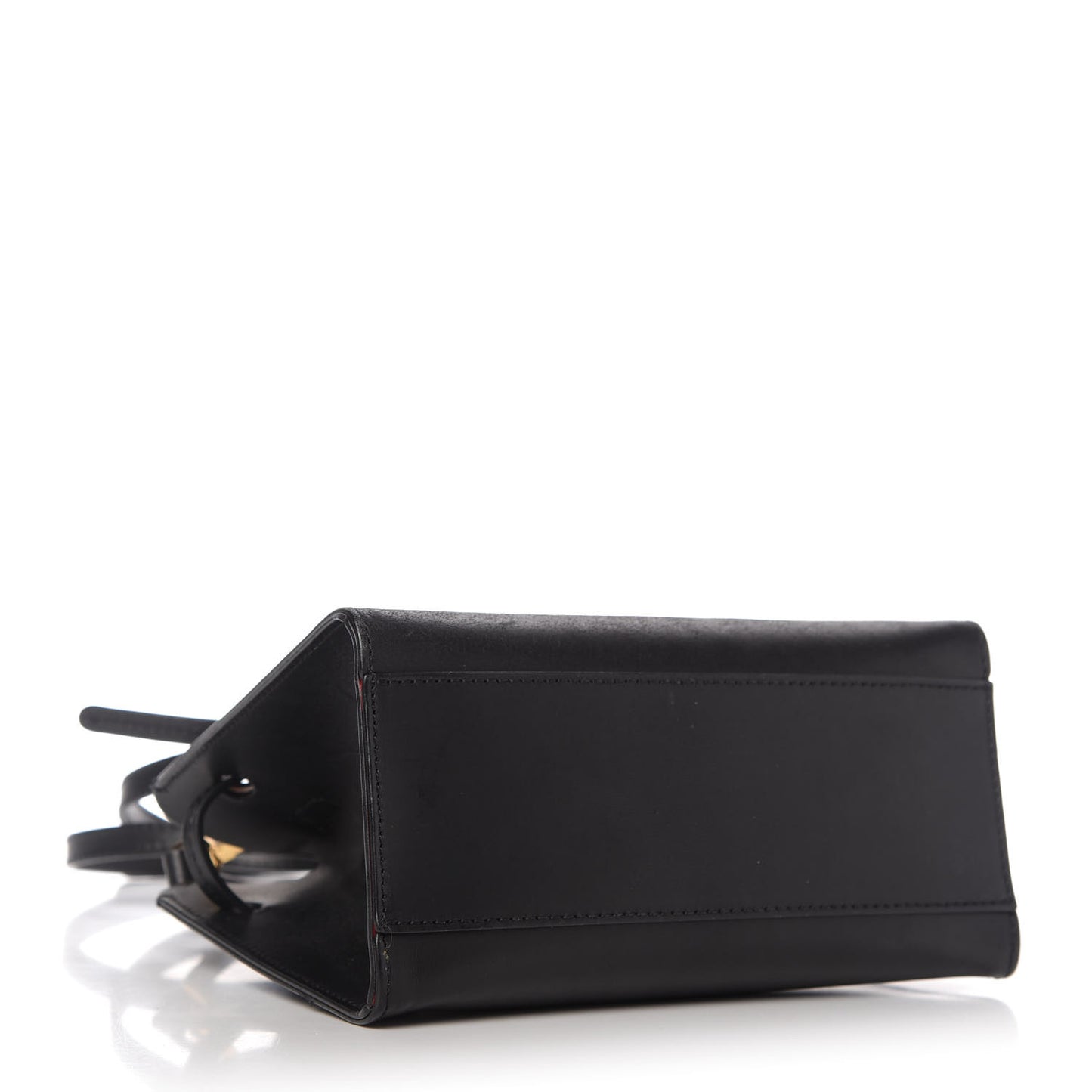 Vegetable Tanned Calfskin Mini Mini Sun Bag Black Flamma
