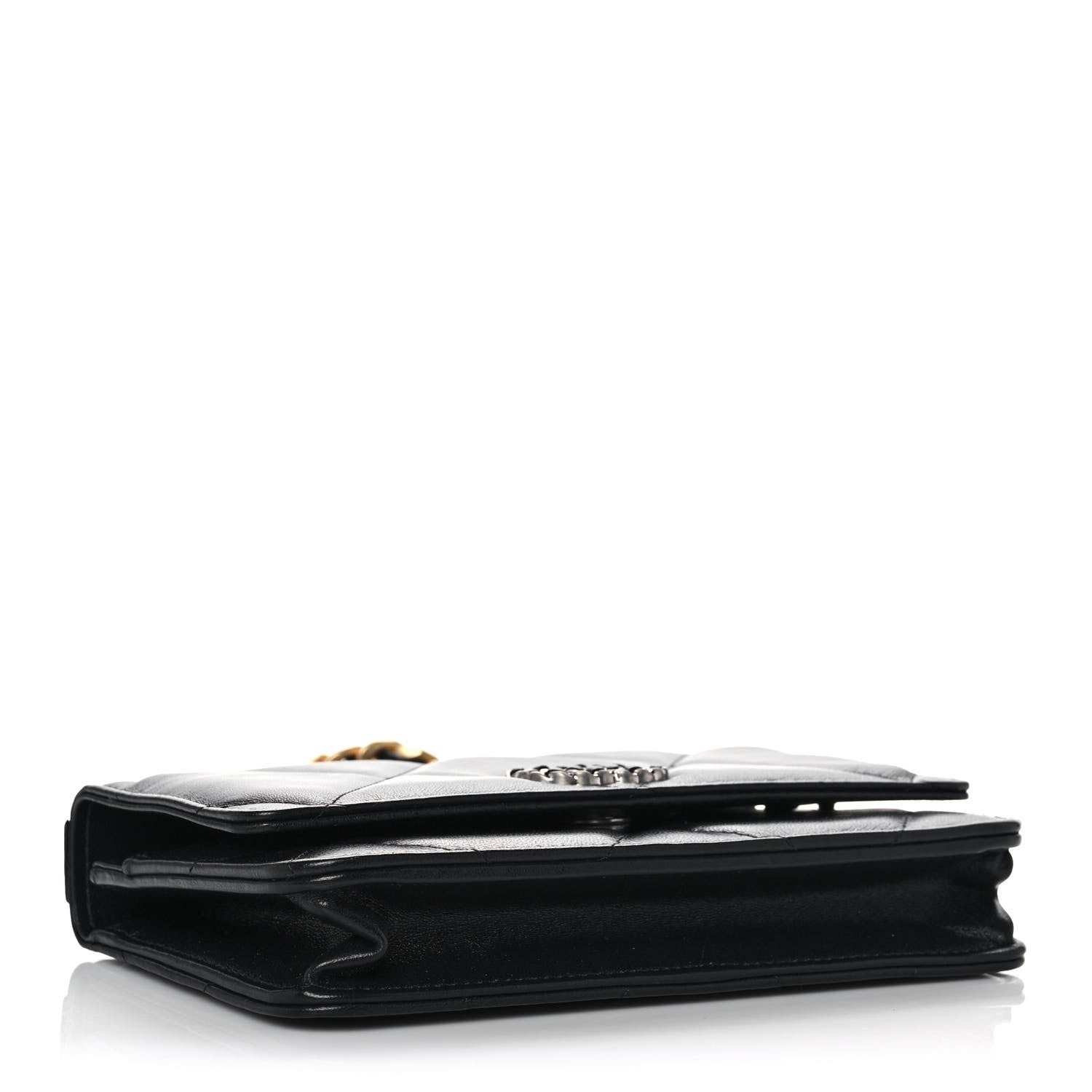 Chanel Lambskin Quilted Chanel 19 Wallet On Chain WOC Black 4 of 11