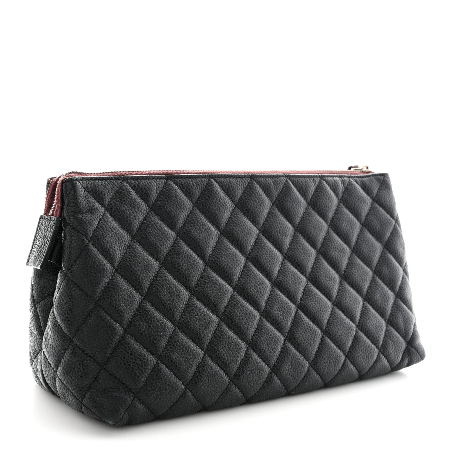 Chanel Lambskin Quilted Cosmetic Case Black 3 of 12
