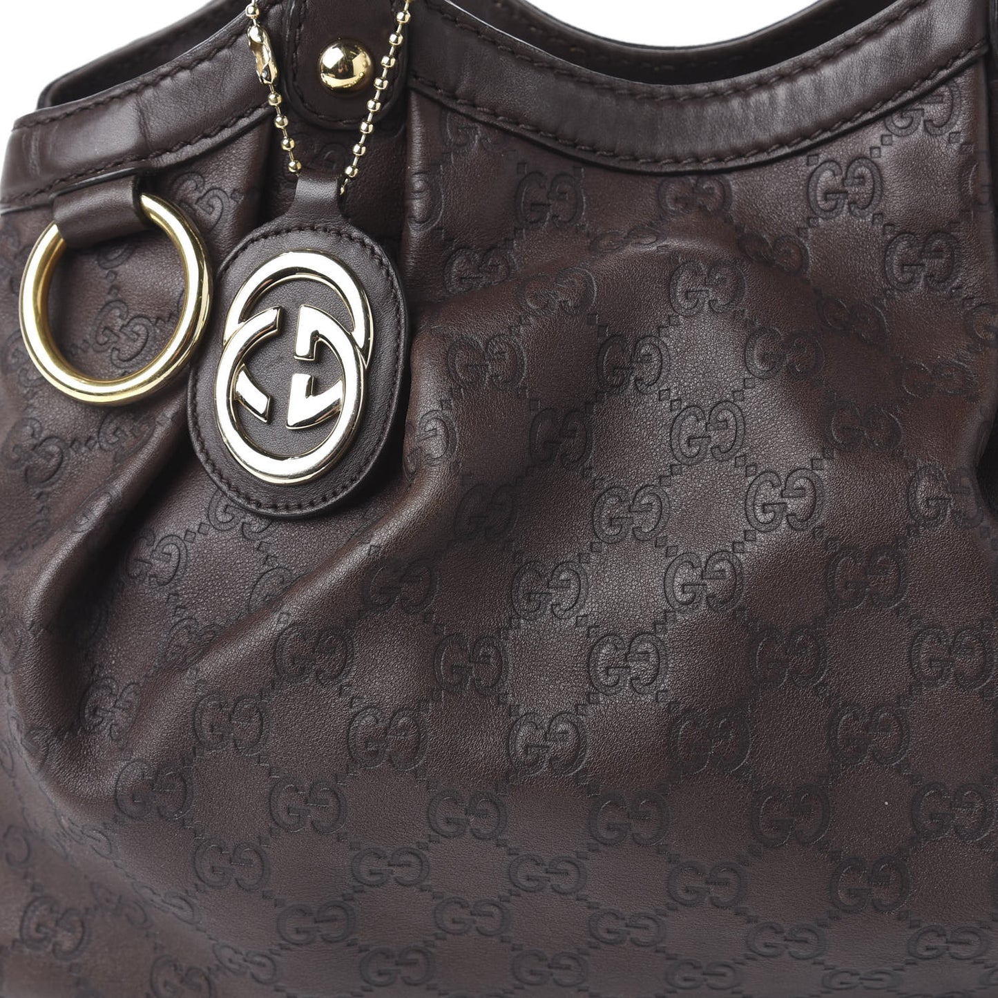 Guccissima Medium Sukey Tote Chocolate