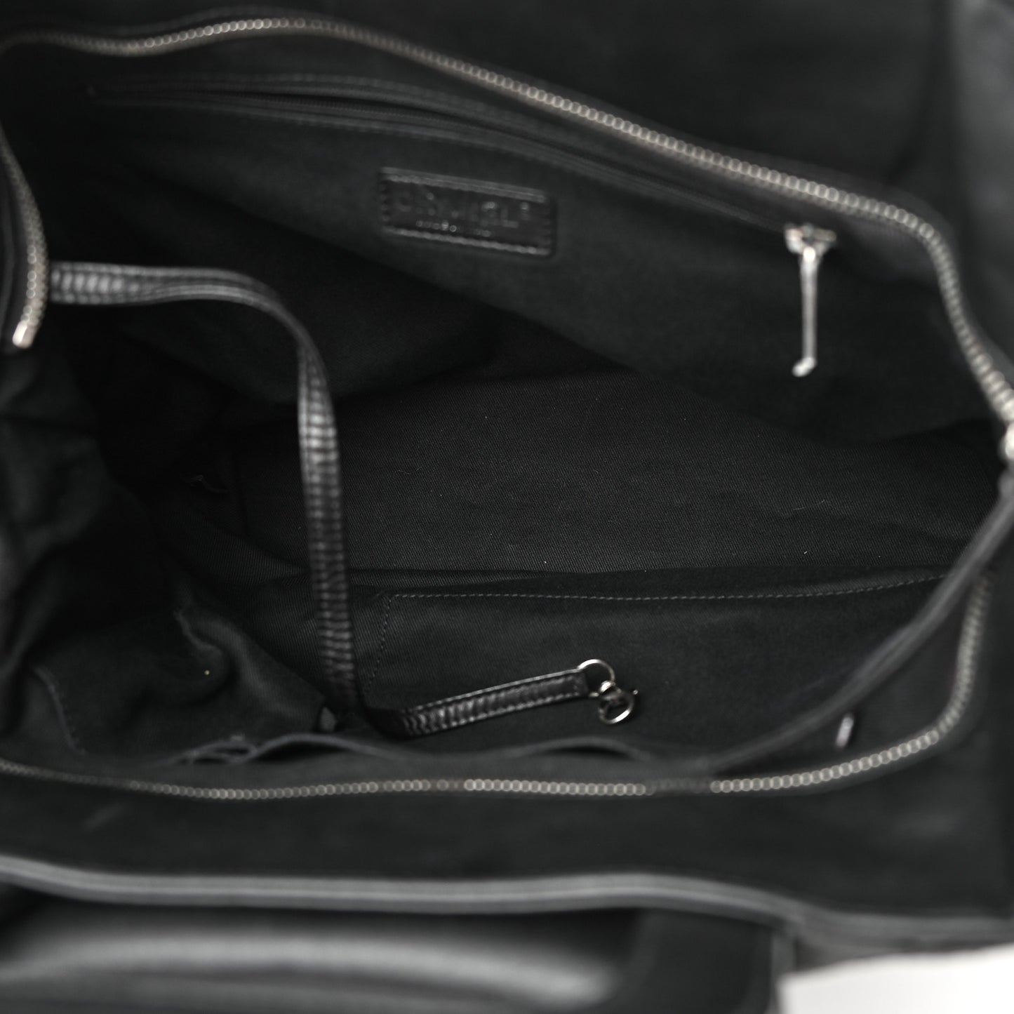 Iridescent Calfskin Quilted In The Mix Shopping Tote Black