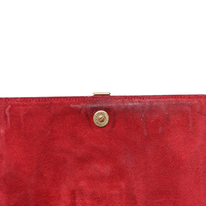 Saint Laurent Calfskin Classic Y Ligne Chain Wallet Red 10 of 16
