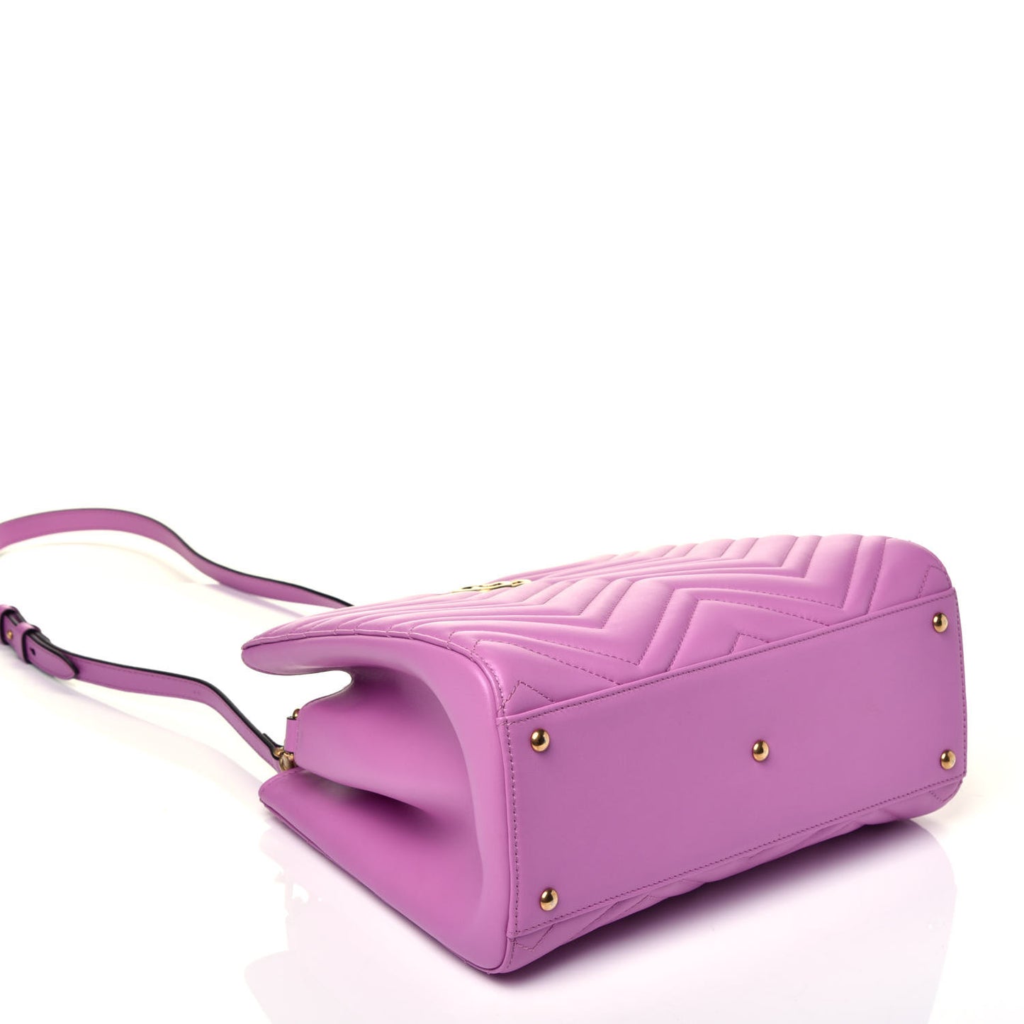 Calfskin Matelasse Small GG Marmont Tote Candy Mousse