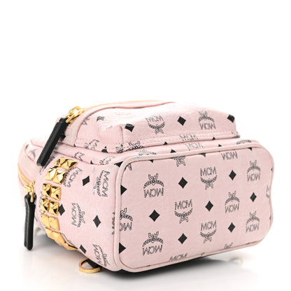 MCM Visetos Side Stud X-Mini Stark Backpack Soft Pink 4 of 11