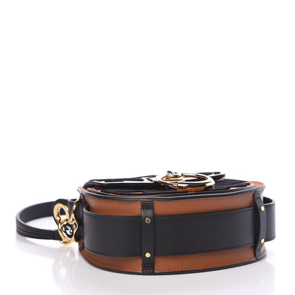 Chloe Velvet Calfskin Animal Print Small Tess Bag Caramel 4 of 10