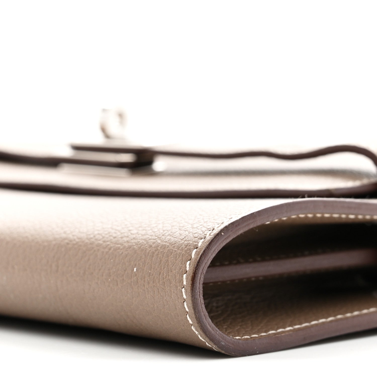 Hermes Evercolor Kelly Wallet To Go Etoupe 10 of 10