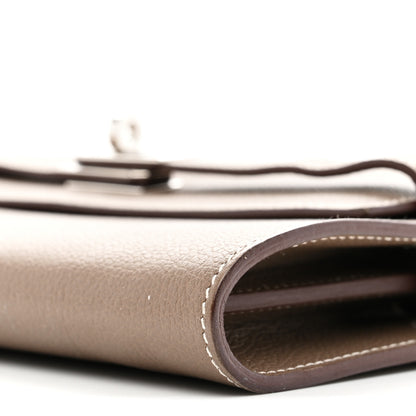 Hermes Evercolor Kelly Wallet To Go Etoupe 10 of 10