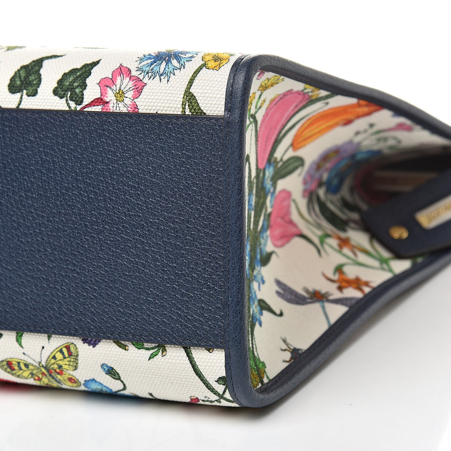 Canvas Large Flora Tote Navy Multicolor