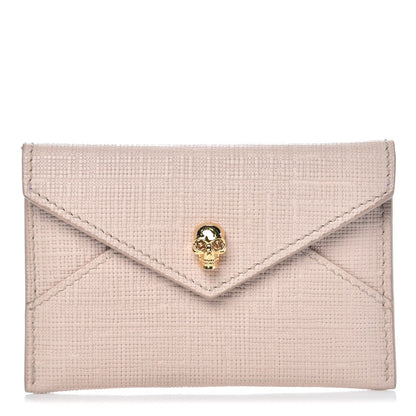 Alexander McQueen Calfskin Skull Envelope Card Holder Teint 1 of 7