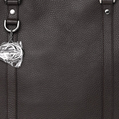 Gucci Calfskin Medium GG Charm Convertible Dome Satchel Dark Brown 8 of 10