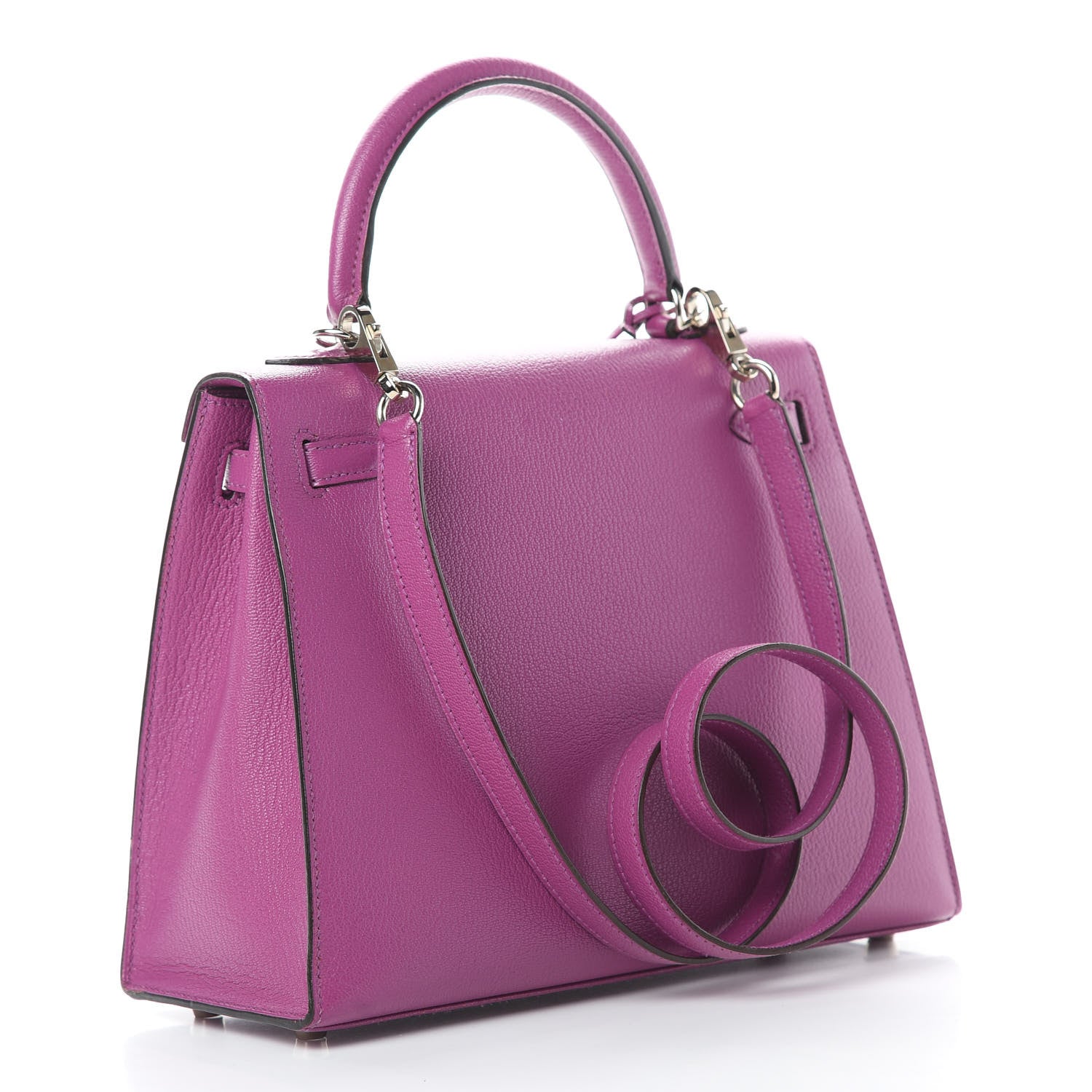 Hermes Chevre Mysore Kelly Sellier 25 Cyclamen 3 of 14
