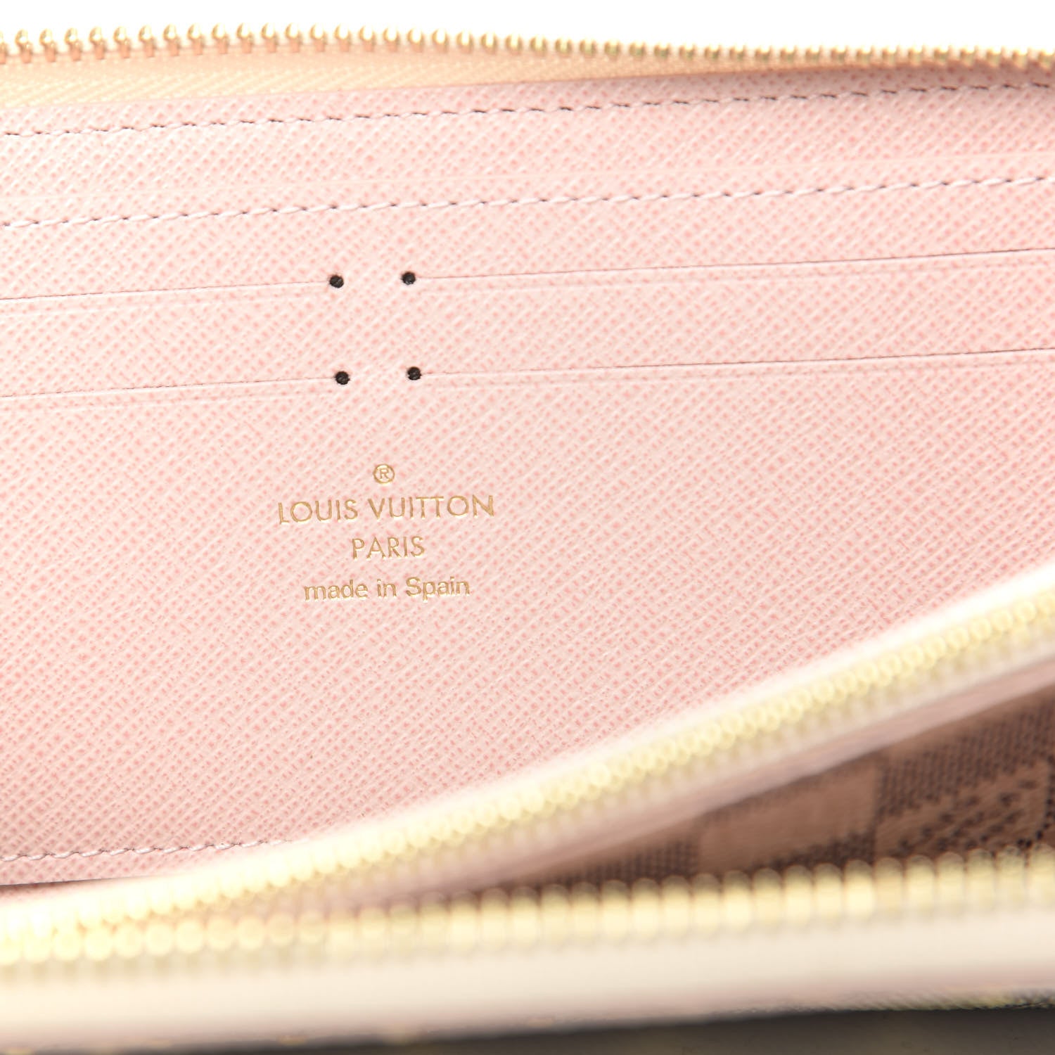 Louis Vuitton Damier Azur Studded Clemence Wallet Rose Ballerine 6 of 7
