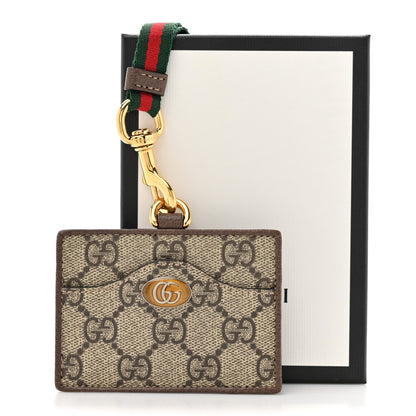Gucci GG Supreme Monogram Ophidia ID Holder Beige Ebony New Acero 7 of 7
