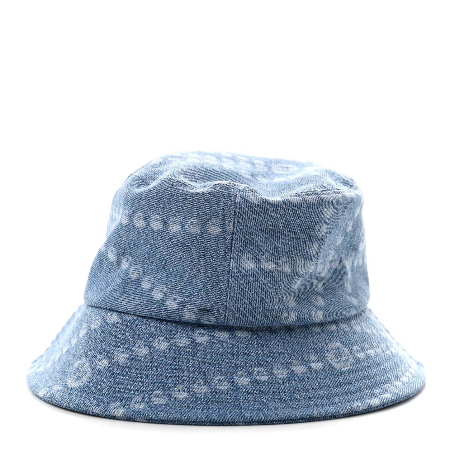Denim Printed Bucket Hat S Blue