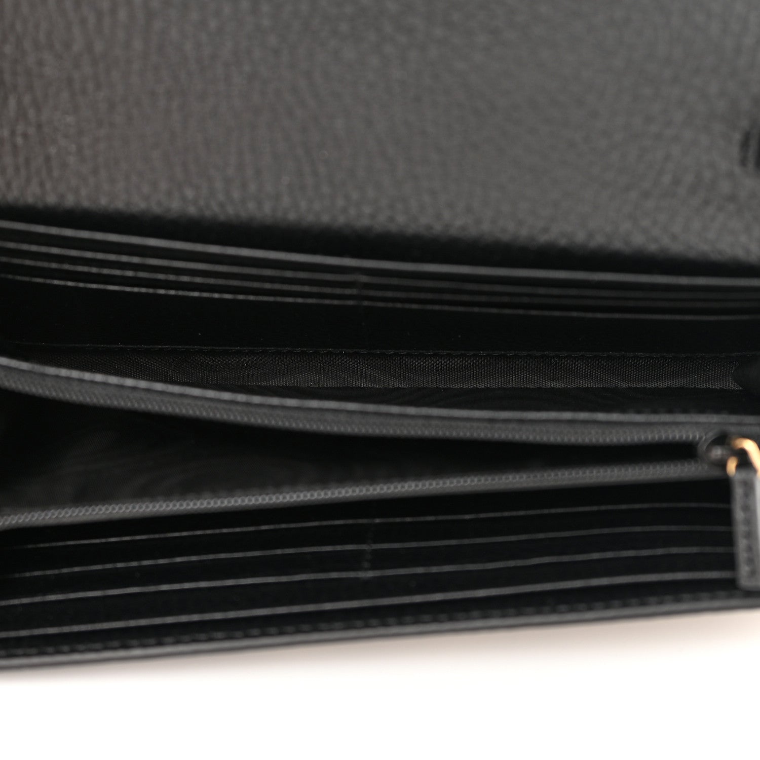 Gucci Dollar Calfskin GG Supreme Monogram Petite GG Marmont Wallet Chain Bag Black Beige Ebony 5 of 12