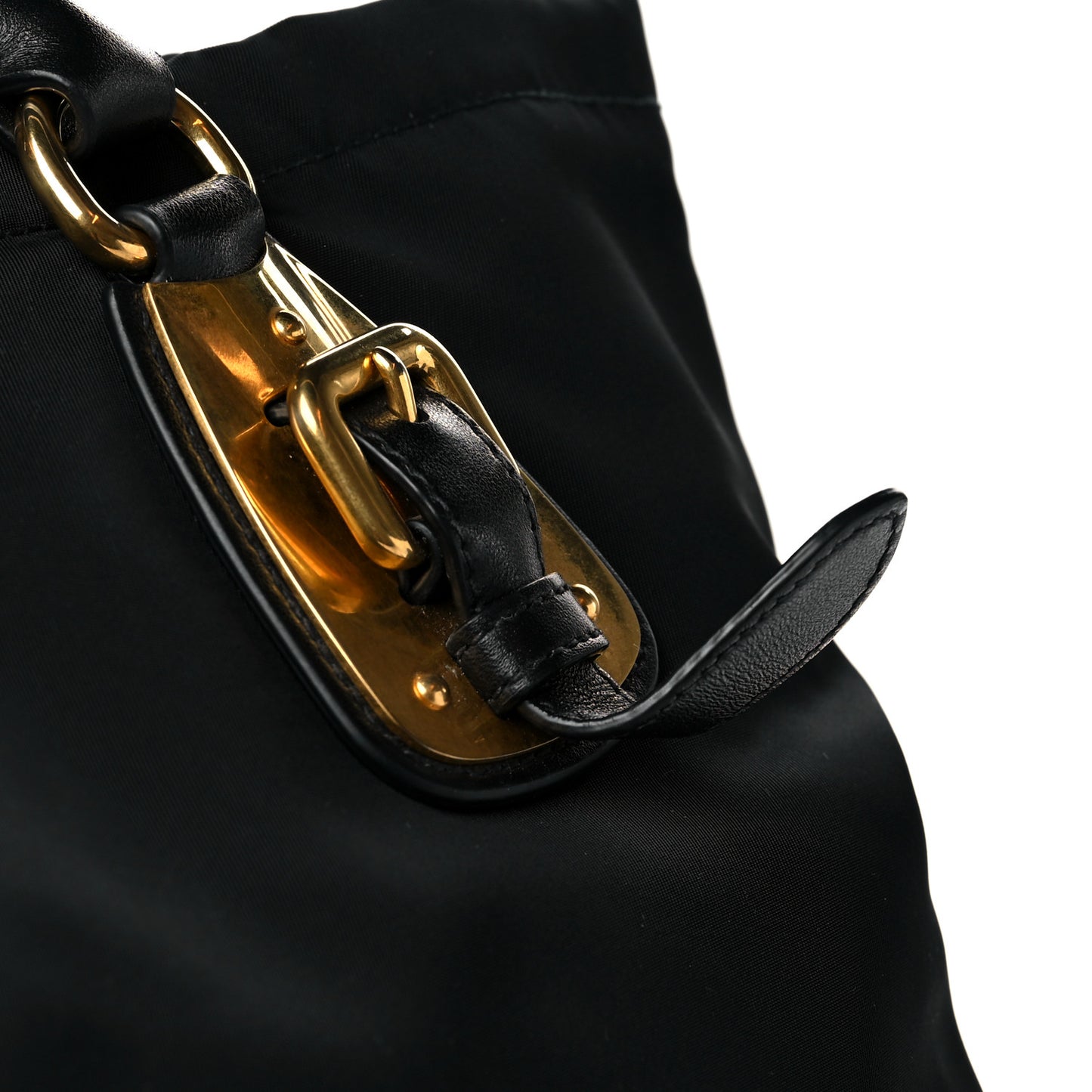 Tessuto Nylon Soft Calfskin Tote Black