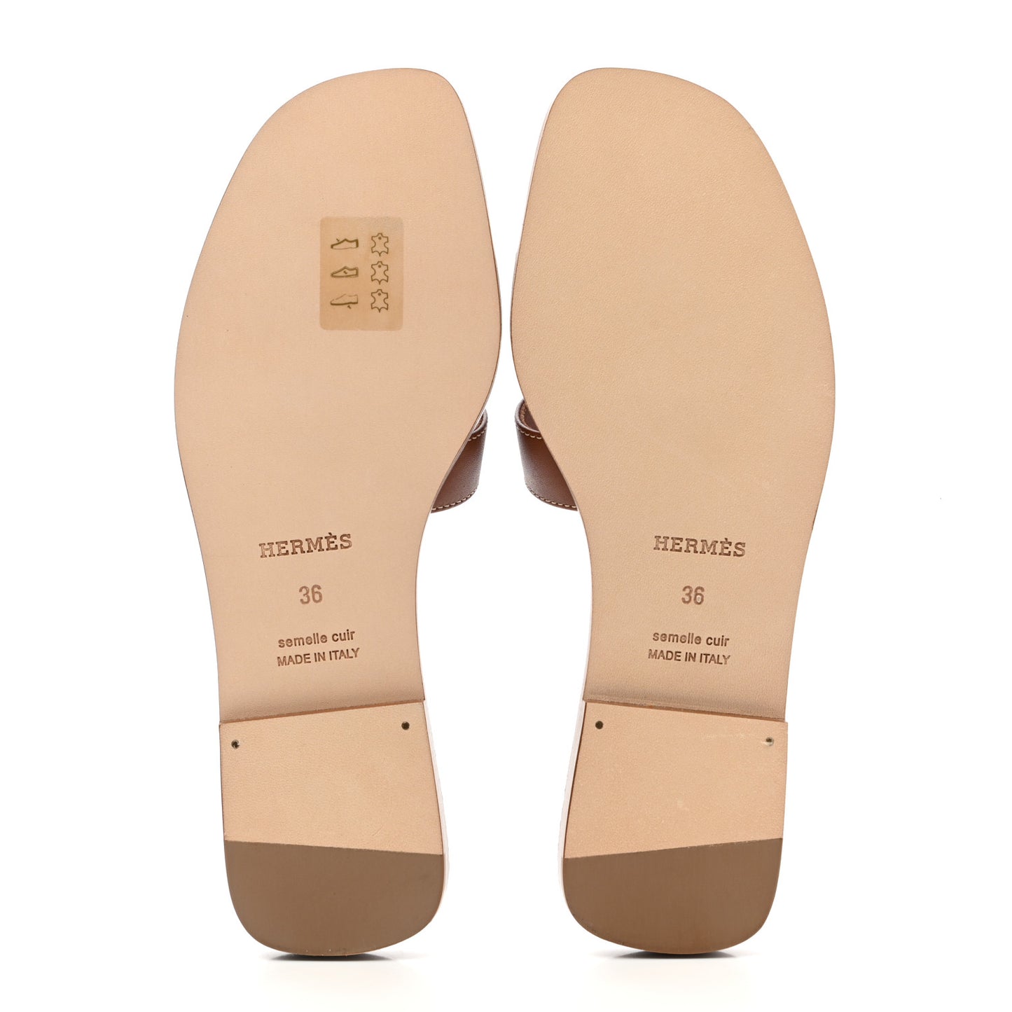 Box Calfskin Oran Sandals 36 Gold