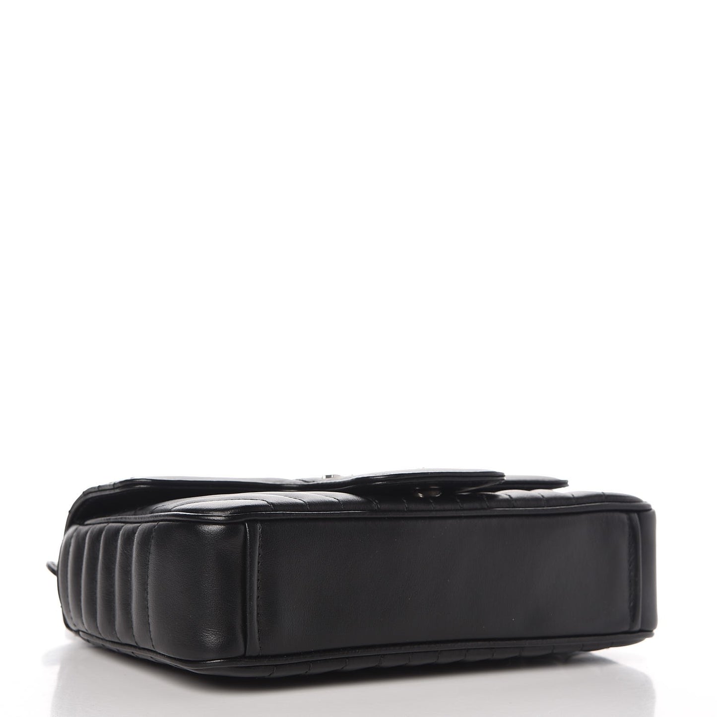 Soft Calfskin Impunture Diagramme Small Chain Flap Shoulder Bag Black