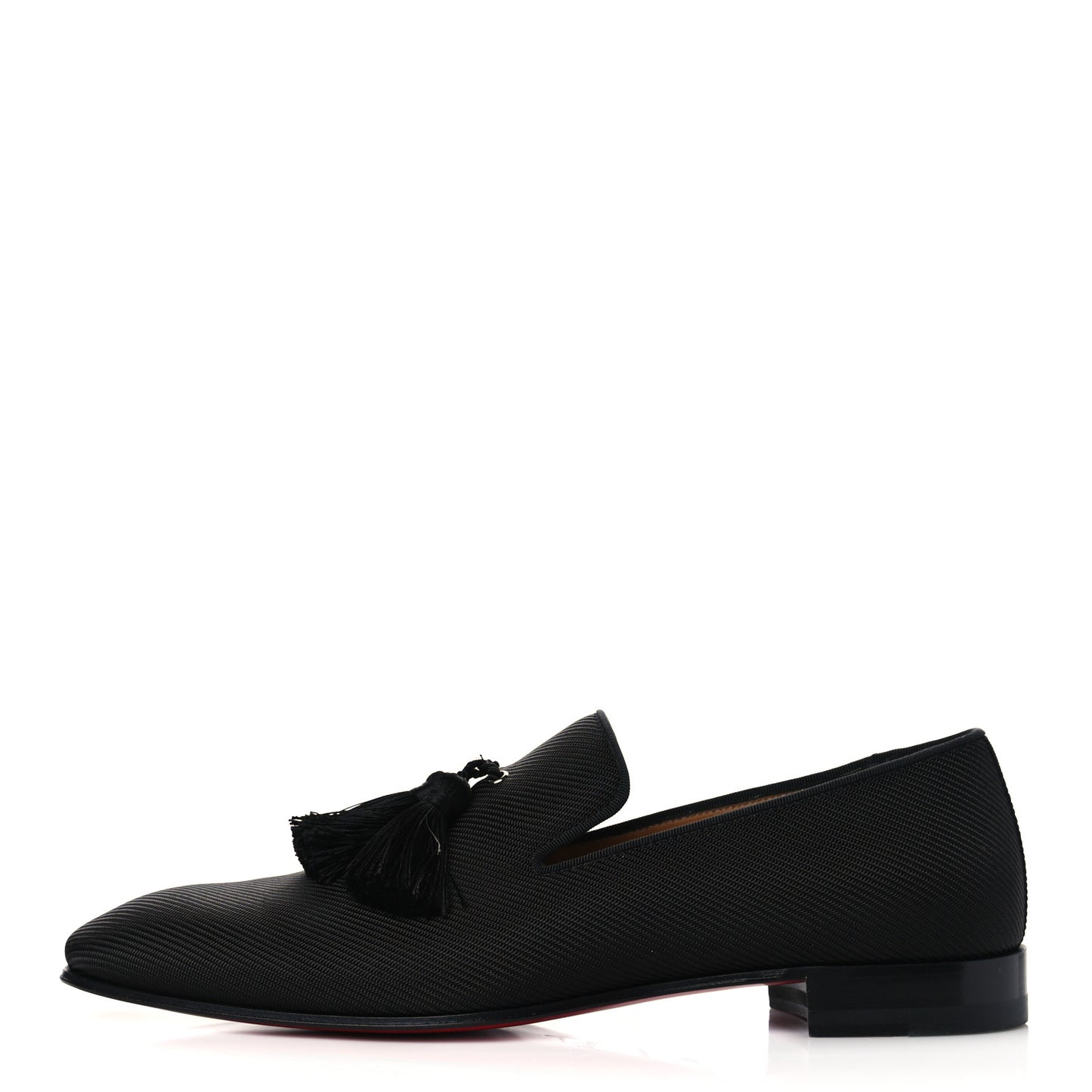 Fabric Mens Tassel Serge Officialito Flat Loafers 41.5 Black