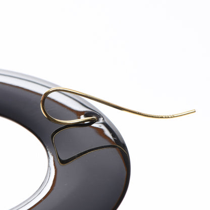 Tiffany 18K Yellow Gold Lacquer Large Elsa Peretti Sevillana Earrings Black 5 of 7