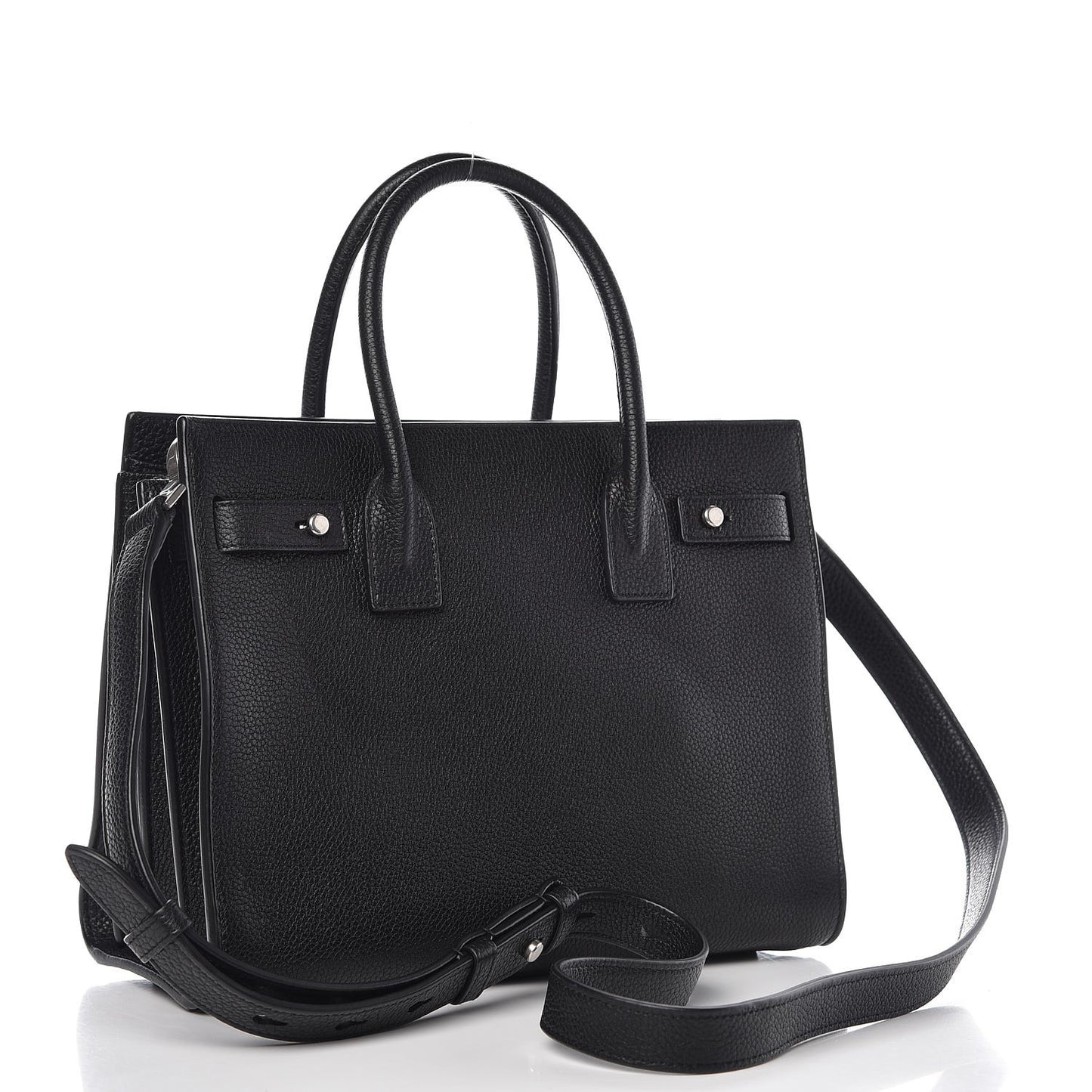 Grained Calfskin Baby Sac De Jour Souple Black