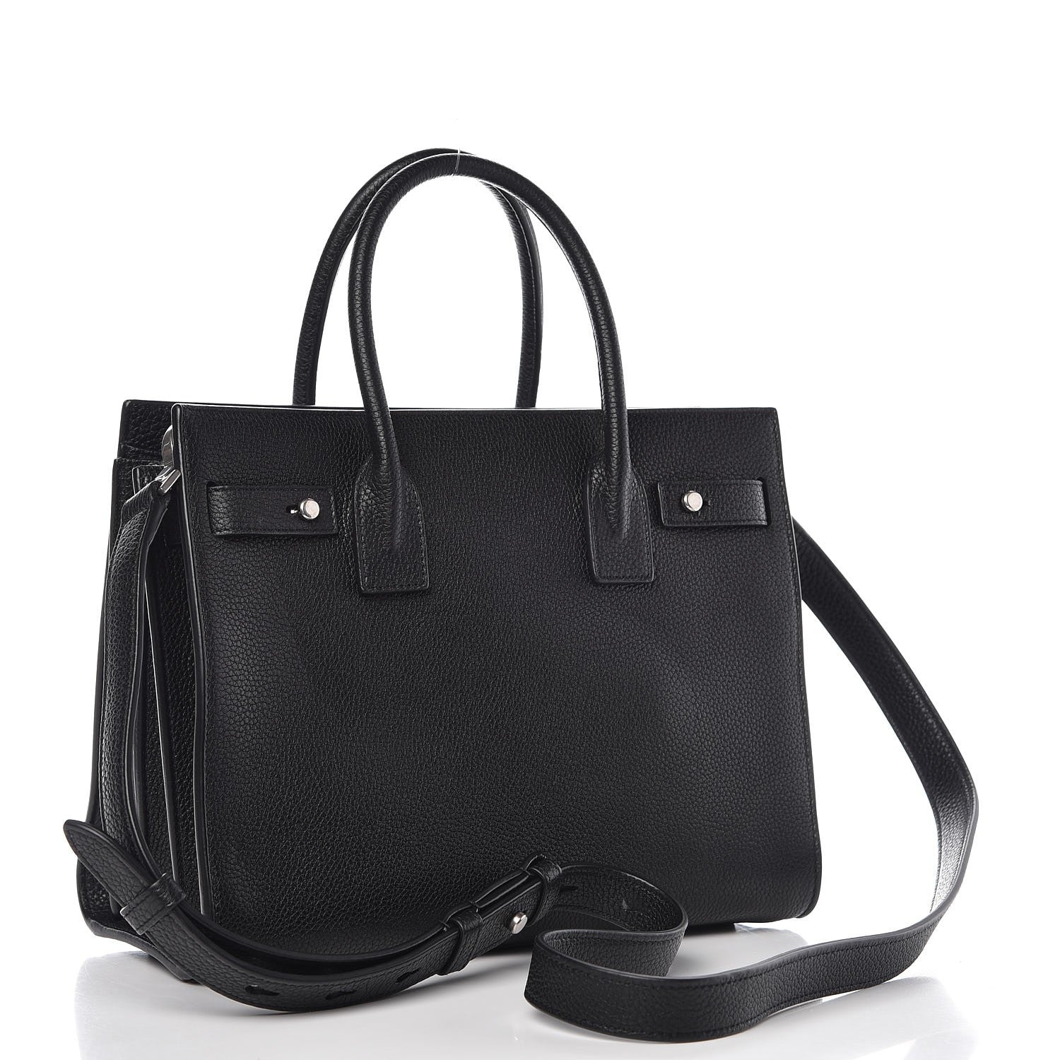 Saint Laurent Grained Calfskin Baby Sac De Jour Souple Black 3 of 8