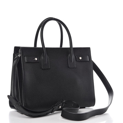 Saint Laurent Grained Calfskin Baby Sac De Jour Souple Black 3 of 8