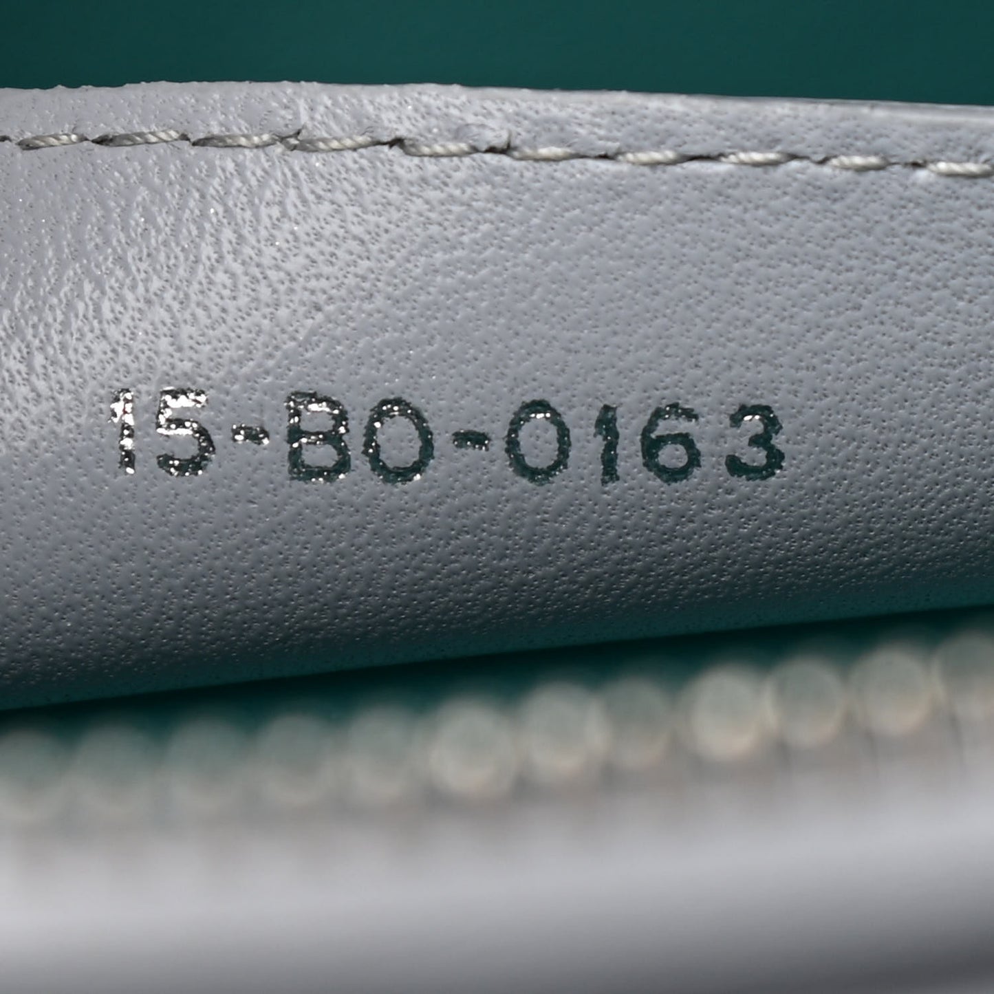 Lambskin Cannage Large Bi-Color Lady Dior Grey Turquoise