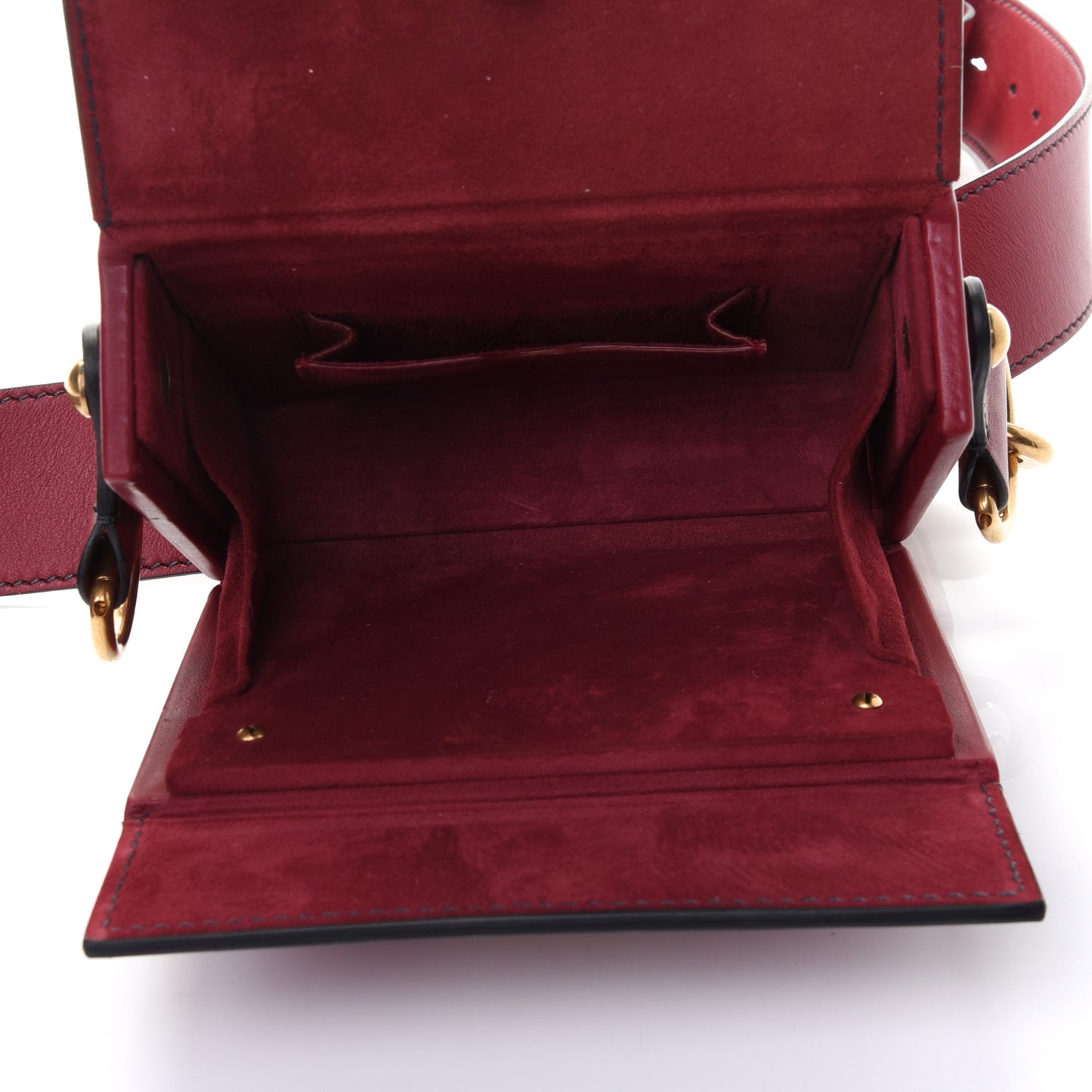 Lambskin Dioraddict Lockbox Red