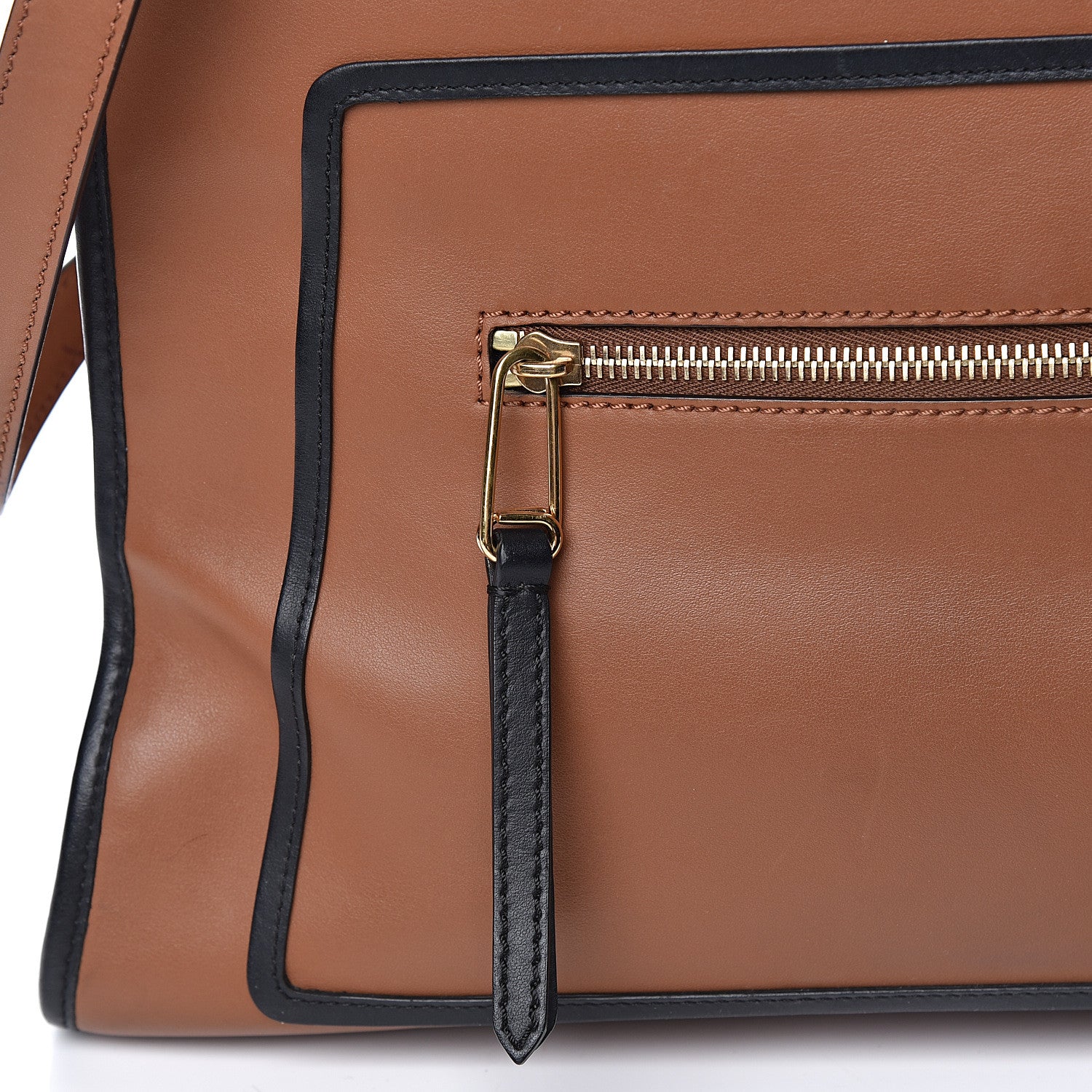 Fendi Vitello Century Opaco F is Fendi Bi-Color Regular Runaway Satchel Corteccia Black 18 of 22