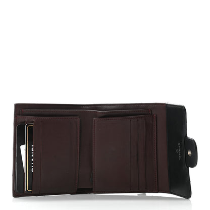 Chanel Lambskin Quilted Compact Flap Wallet Black 5 of 9