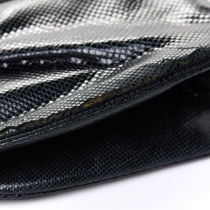 Judith Leiber Lizard Pleated Evening Bag Black 5 of 5