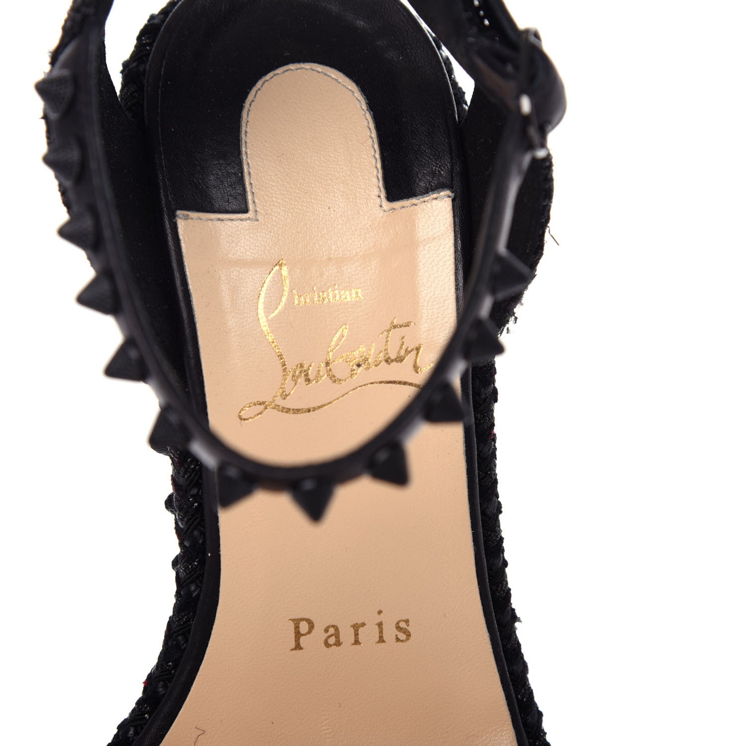 Christian Louboutin Calfskin Lata 110 Wedges 37 Black 8 of 10