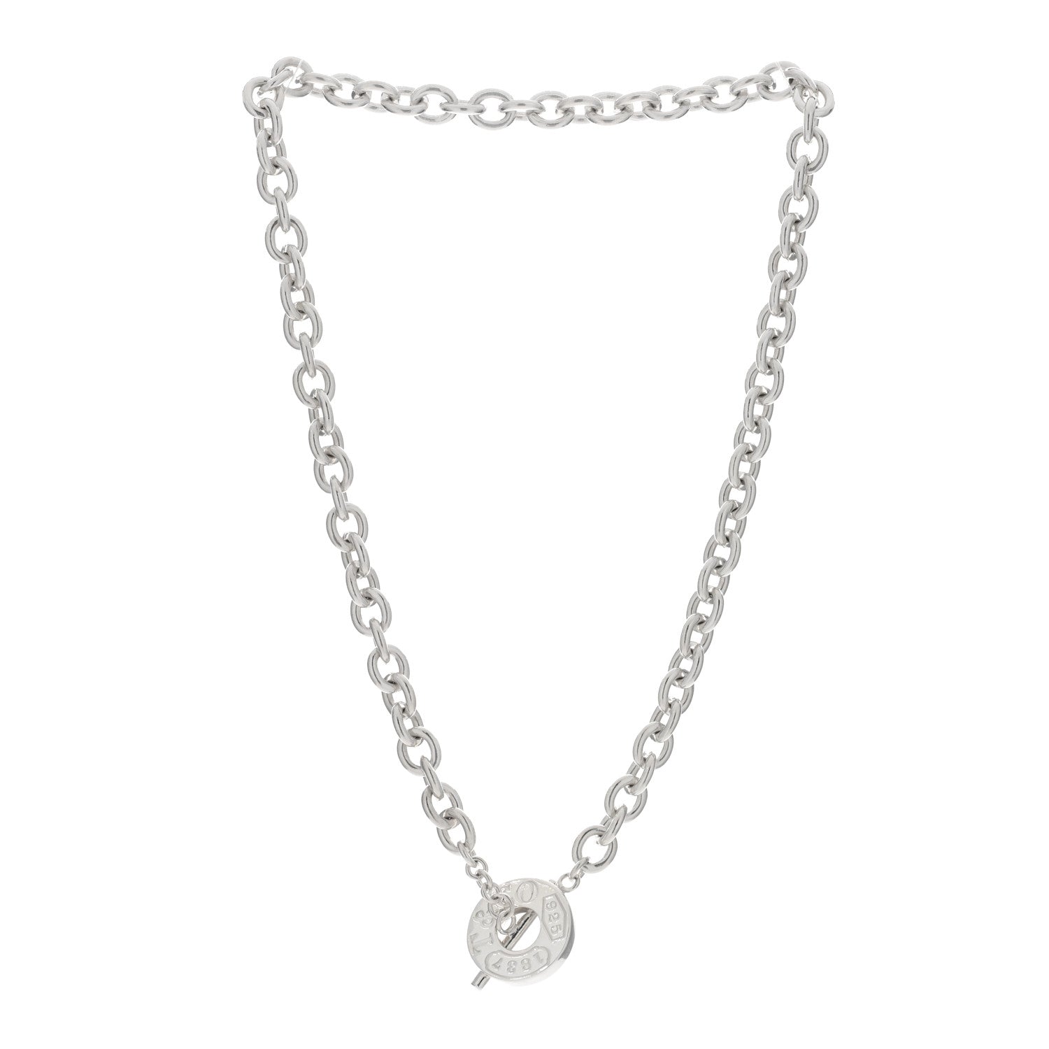 Tiffany Sterling Silver 1837 Toggle Necklace 2 of 4