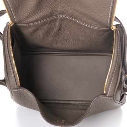 Hermes Taurillon Clemence Lindy 26 Etoupe 4 of 4