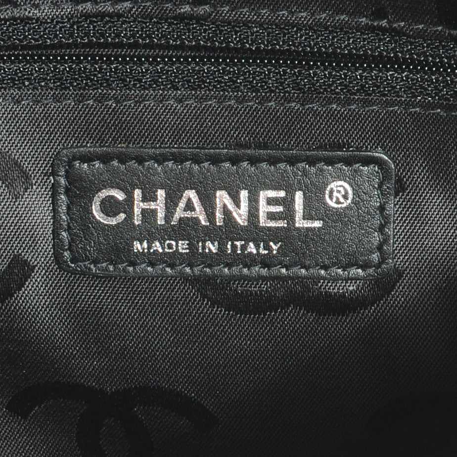 Chanel Calfskin Quilted Cambon Pochette Pink Black 6 of 7