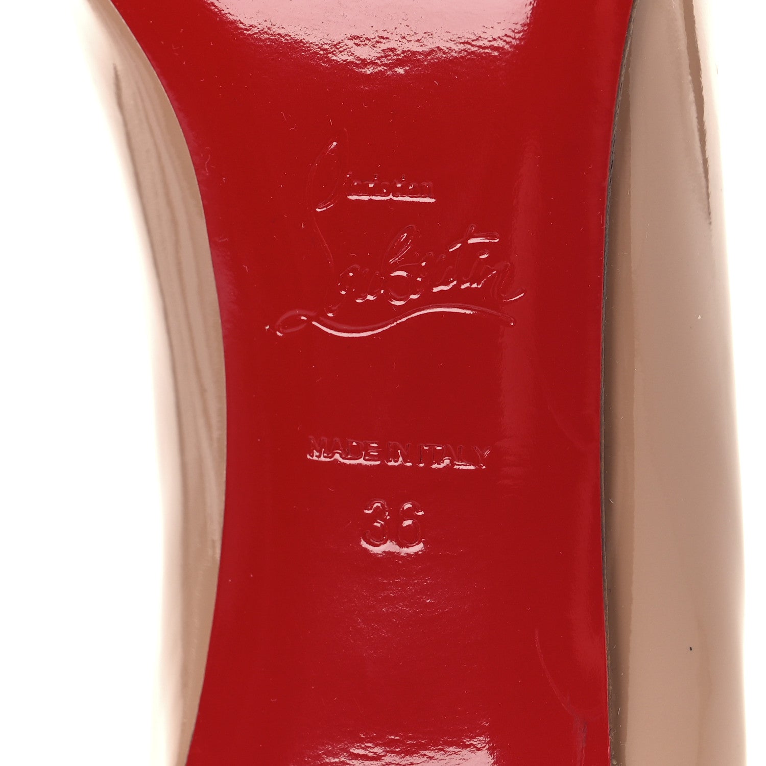 Christian Louboutin Patent Hot Chick 70 Pumps 36 Nude 7 of 9