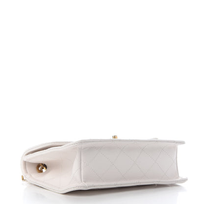Chanel Caviar Quilted Medium Sweet Classic Flap White 3 of 8