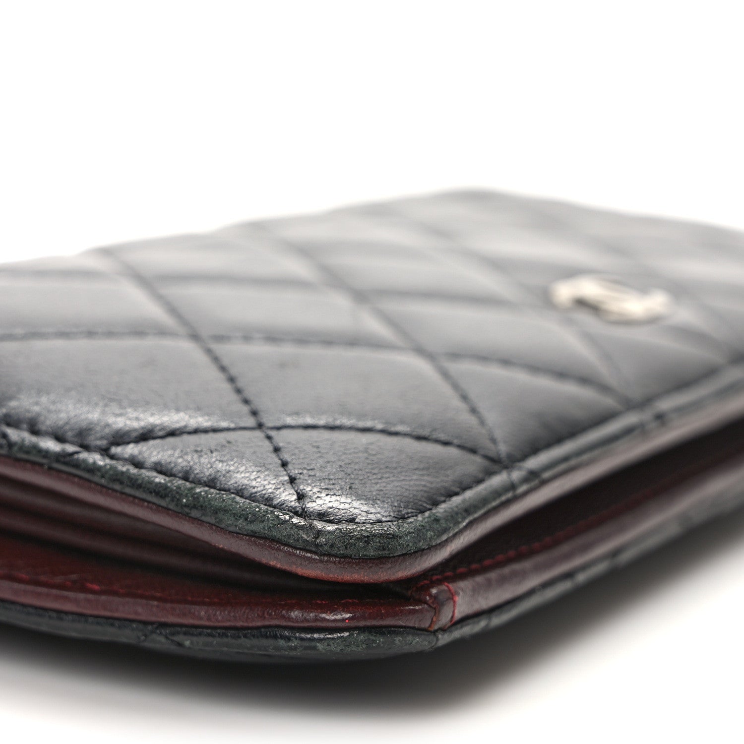 Chanel Lambskin Quilted Yen Wallet Black 9 of 11