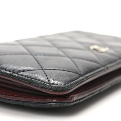 Chanel Lambskin Quilted Yen Wallet Black 9 of 11