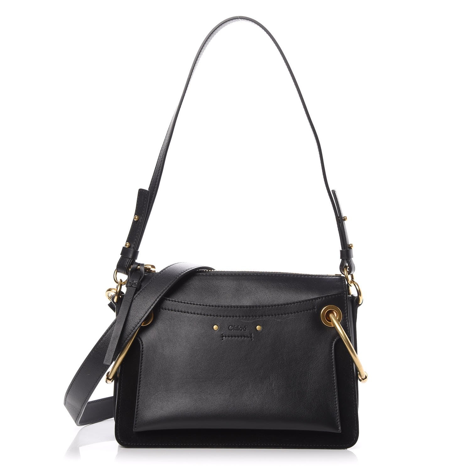 Chloe Calfskin Medium Roy Bag Black 1 of 8