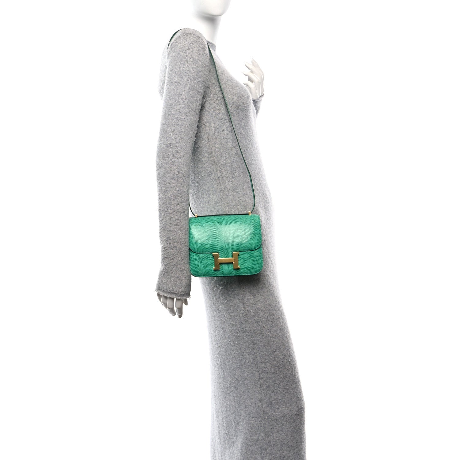 Hermes Lizard Constance 18 Menthe 2 of 11
