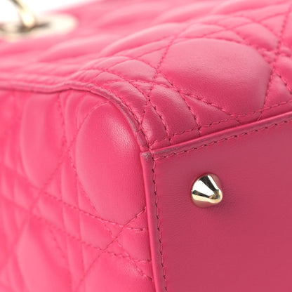 Christian Dior Lambskin Cannage Medium Lady Dior Pink 8 of 16
