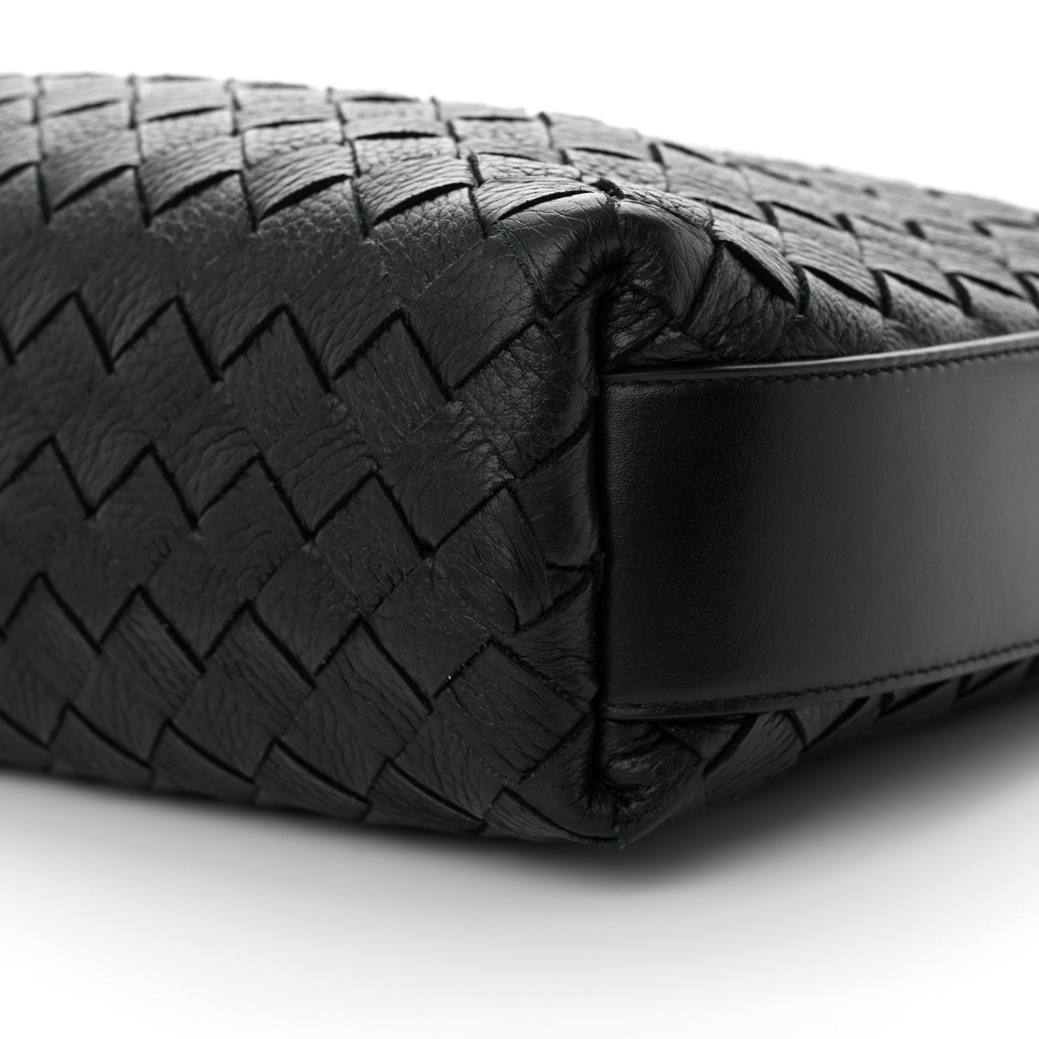 Bottega Veneta Deerskin Intrecciato Small Traveler Hobo Black 10 of 11